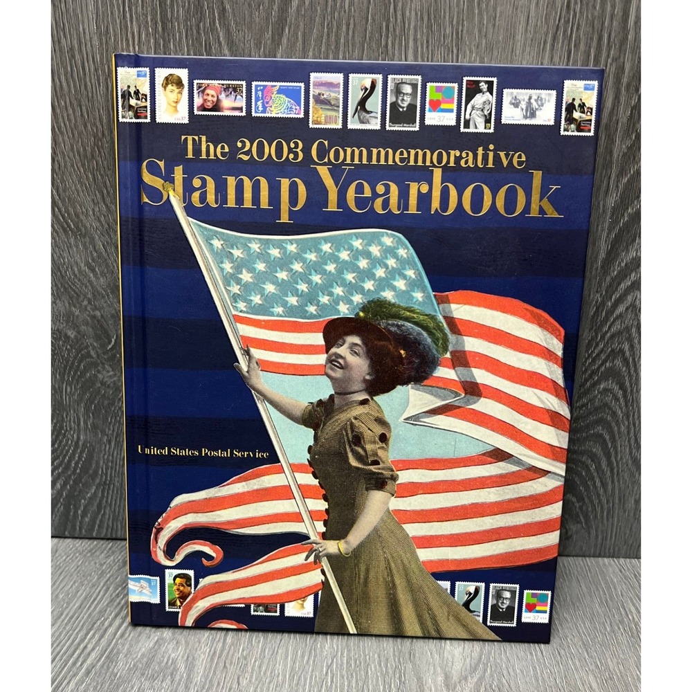 The 2003 Commemorative Stamp Yearbook USPS Hardcover Audrey Hepburn Football